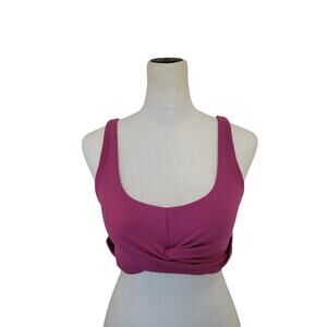 L Space Active Twist of Fate Sports Bra Women's Small Fuschia Athleisure Gym‎